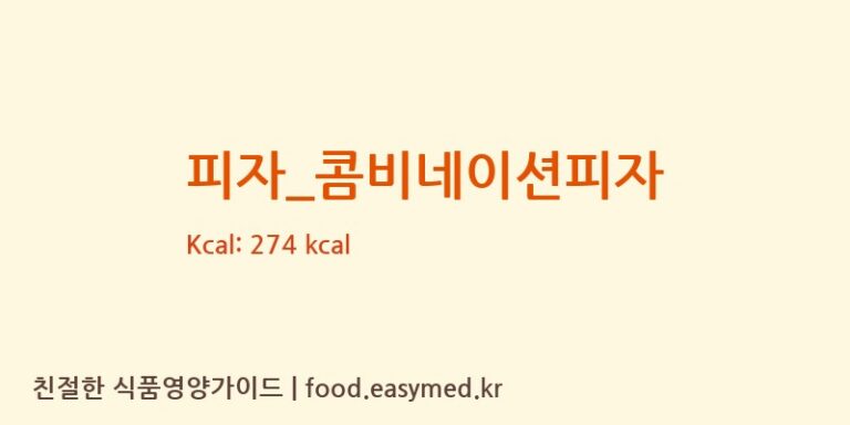 피자_콤비네이션피자 영양성분 (칼로리, 단백질, 나트륨)