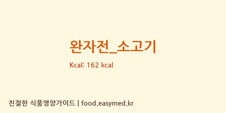 완자전_소고기 영양성분 (칼로리, 단백질, 나트륨)
