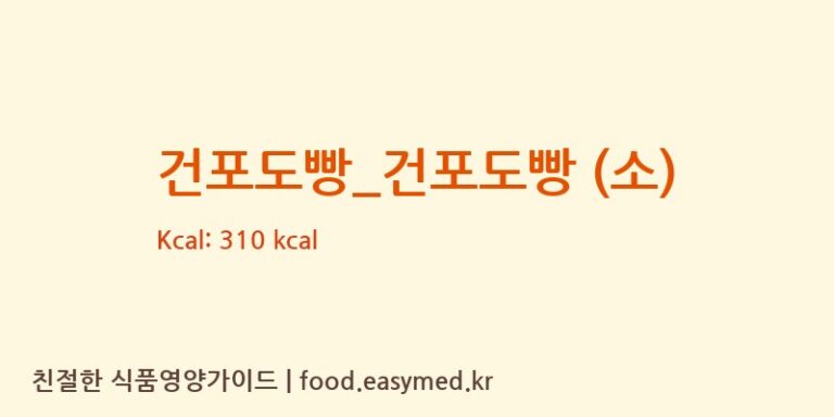 [뚜레쥬르] 건포도빵_건포도빵 (소) 영양성분 (칼로리, 단백질, 나트륨)
