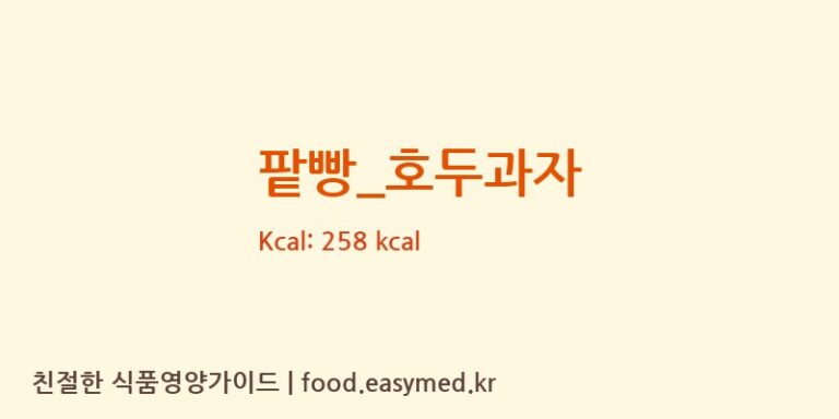 [코코호도] 팥빵_호두과자 영양성분 (칼로리, 단백질, 나트륨)