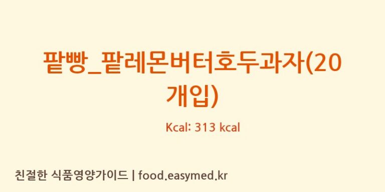 [복호두] 팥빵_팥레몬버터호두과자(20개입) 영양성분 (칼로리, 단백질, 나트륨)