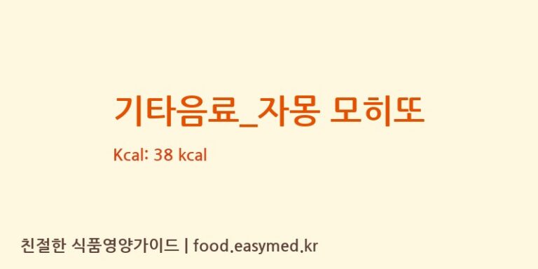 기타음료_자몽 모히또 칼로리 및 주요 영양소 분석 (메가커피)