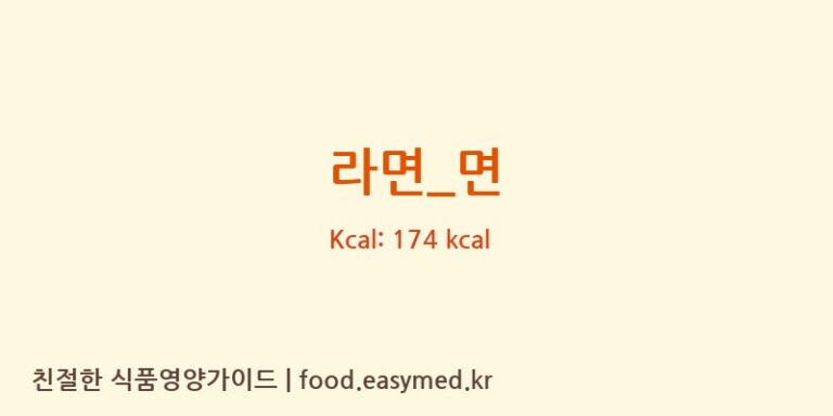 라면_면 영양성분 (칼로리, 단백질, 나트륨)