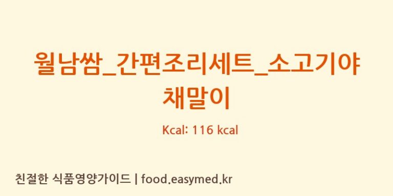 [GS 리테일 심플리쿡] 월남쌈_간편조리세트_소고기야채말이 다이어트 영양 정보 (당류, 단백질)