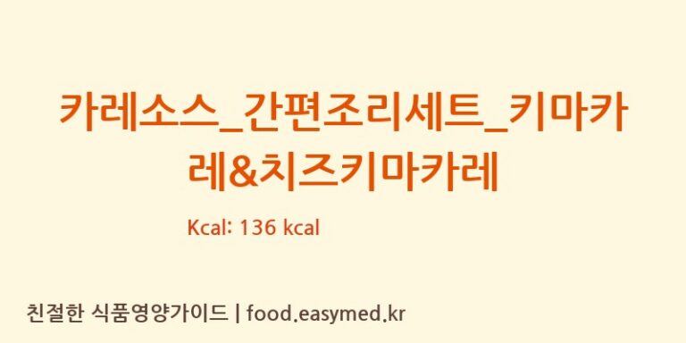 카레소스_간편조리세트_키마카레&치즈키마카레 영양성분 (칼로리, 단백질, 나트륨)