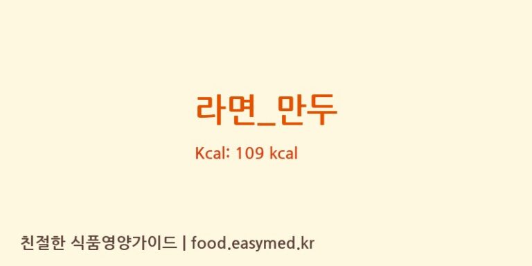 라면_만두 영양성분 (칼로리, 단백질, 나트륨)