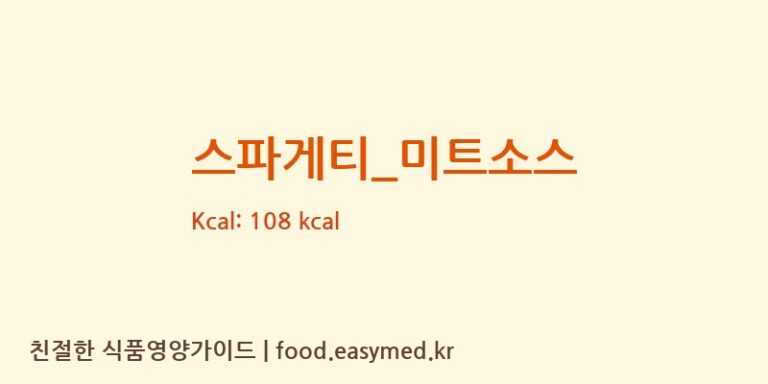스파게티_미트소스 영양성분 (칼로리, 단백질, 나트륨)