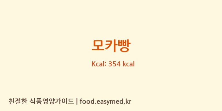 모카빵 영양성분 (칼로리, 단백질, 나트륨)
