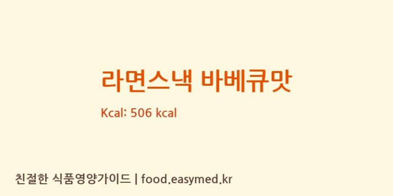 [(주)디에이치푸드농업회사법인] 라면스낵 바베큐맛 영양성분 (칼로리, 단백질, 나트륨)