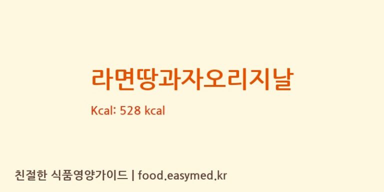 라면땅과자오리지날 영양성분 (칼로리, 단백질, 나트륨)