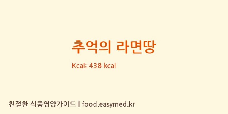 [신궁전통한과] 추억의 라면땅 영양성분 (칼로리, 단백질, 나트륨)