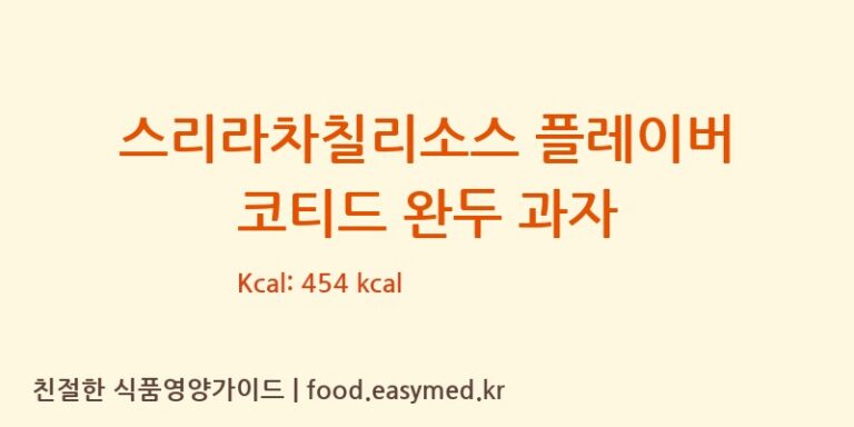 [MAE-RUAYSNACKFOODFACTORYCO.,LTD] 스리라차칠리소스 플레이버 코티드 완두 과자 영양성분 (칼로리, 단백질, 나트륨)
