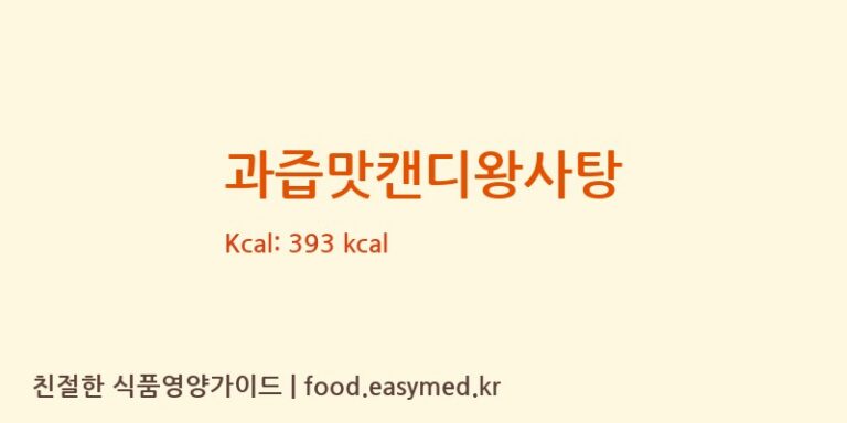[맛드린식품] 과즙맛캔디왕사탕 영양성분 (칼로리, 단백질, 나트륨)