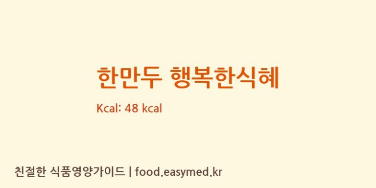 [주식회사씨에이치푸드] 한만두 행복한식혜 영양성분 (칼로리, 단백질, 나트륨)