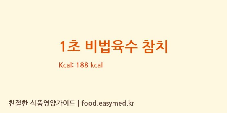 [(주)강고집] 1초 비법육수 참치 영양성분 (칼로리, 단백질, 나트륨)