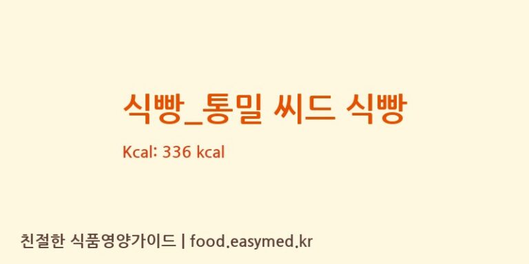 식빵_통밀 씨드 식빵 칼로리 및 주요 영양소 분석 (롤링핀)