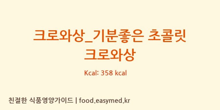 크로와상_기분좋은 초콜릿 크로와상 칼로리 및 주요 영양소 분석 (크로플덕오리아가씨)