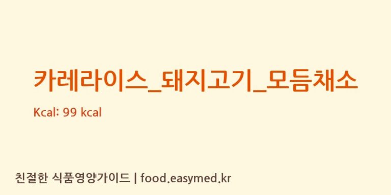 카레라이스_돼지고기_모듬채소 영양성분 (칼로리, 단백질, 나트륨)