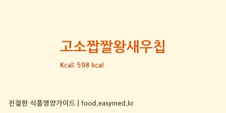 고소짭짤왕새우칩 칼로리 및 주요 영양소 분석 (미찌푸드 주식회사)