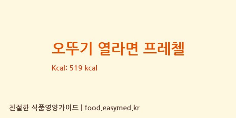 [㈜제이앤이 아산공장] 오뚜기 열라면 프레첼 다이어트 영양 정보 (당류, 단백질)