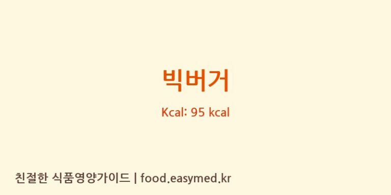 [PT YUPI INDO JELLY GUM] 빅버거 다이어트 영양 정보 (당류, 단백질)