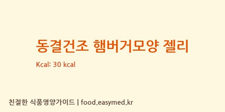 [SHANTOUJIWANGJIAFOODCO.,LTD] 동결건조 햄버거모양 젤리 다이어트 영양 정보 (당류, 단백질)