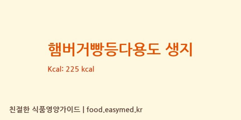 [(주)힐링에프앤비] 햄버거빵등다용도 생지 다이어트 영양 정보 (당류, 단백질)