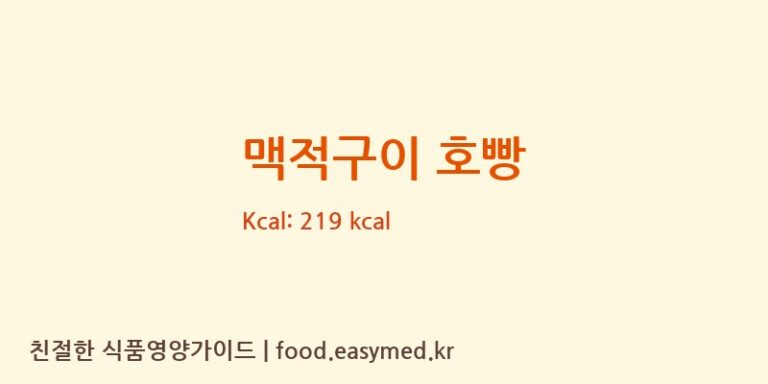 [㈜에스피씨삼립] 맥적구이 호빵 영양성분 (칼로리, 단백질, 나트륨)