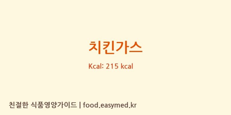 치킨가스 영양성분 (칼로리, 단백질, 나트륨)