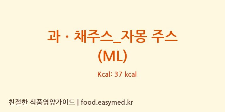 [더리터] 과ㆍ채주스_자몽 주스 (ML) 다이어트 영양 정보 (당류, 단백질)