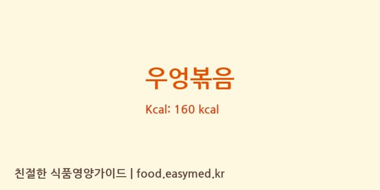 우엉볶음 영양성분 (칼로리, 단백질, 나트륨)