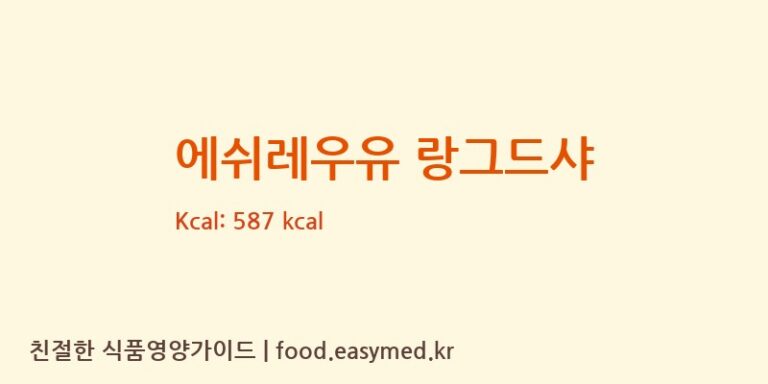 [로얄제과㈜] 에쉬레우유 랑그드샤 영양성분 (칼로리, 단백질, 나트륨)