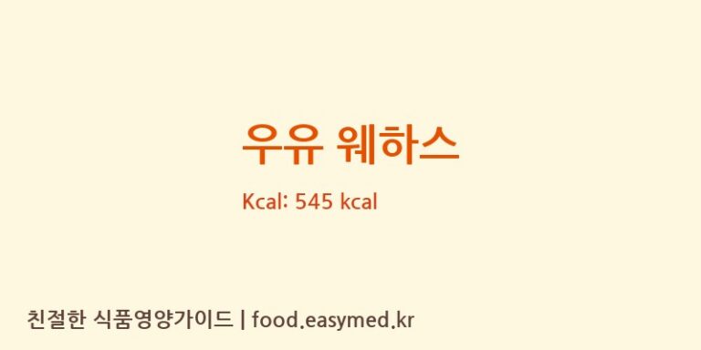 [(주)삼아인터내셔날] 우유 웨하스 영양성분 (칼로리, 단백질, 나트륨)