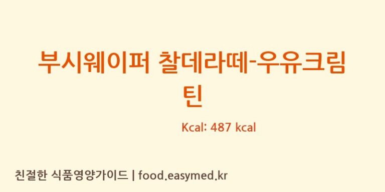 [BUSSYS.R.L] 부시웨이퍼 찰데라떼-우유크림 틴 다이어트 영양 정보 (당류, 단백질)