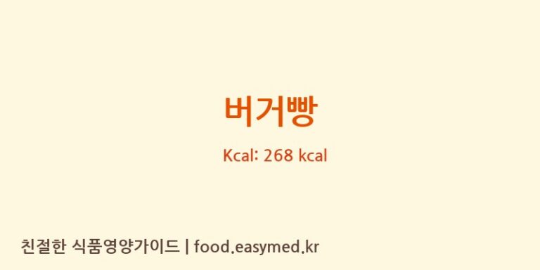 [유한회사징코푸드시스템] 버거빵 영양성분 (칼로리, 단백질, 나트륨)