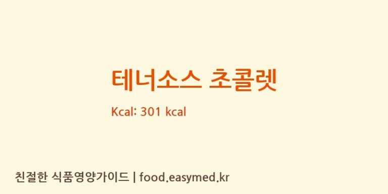 [매일유업㈜] 테너소스 초콜렛 영양성분 (칼로리, 단백질, 나트륨)