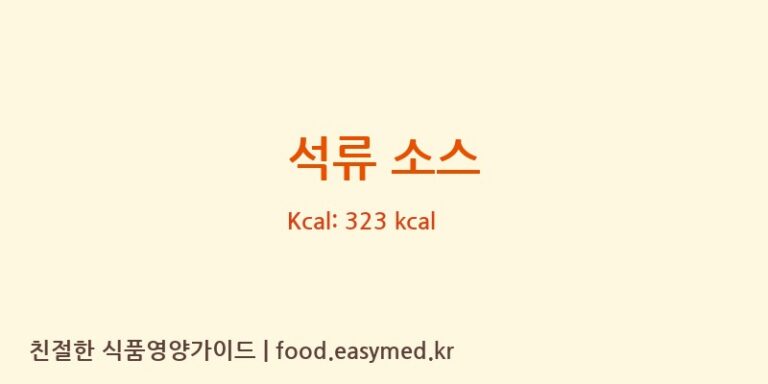 [ACEMOGLUGIDASANAYIVETICARETANONIMSIRKETI] 석류 소스 영양성분 (칼로리, 단백질, 나트륨)