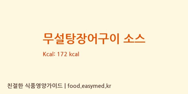 [미리로컬푸드] 무설탕장어구이 소스 다이어트 영양 정보 (당류, 단백질)