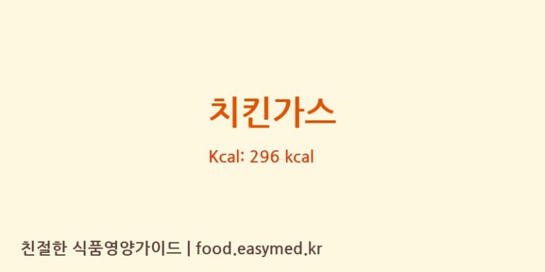 치킨가스 영양성분 (칼로리, 단백질, 나트륨)