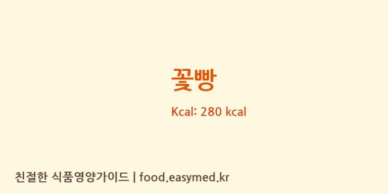 꽃빵 영양성분 (칼로리, 단백질, 나트륨)