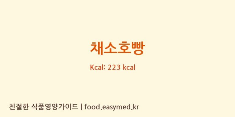 채소호빵 영양성분 (칼로리, 단백질, 나트륨)