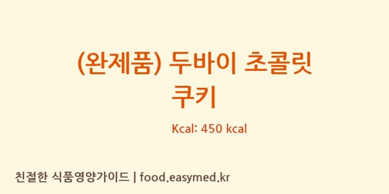 [나눔베이커리 협동조합] (완제품) 두바이 초콜릿 쿠키 영양성분 (칼로리, 단백질, 나트륨)