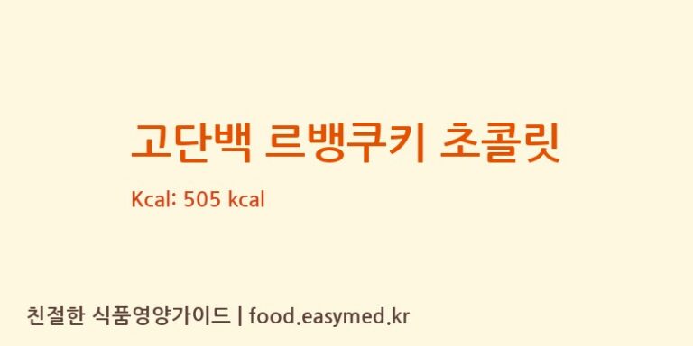 [(주)조인앤조인F3] 고단백 르뱅쿠키 초콜릿 다이어트 영양 정보 (당류, 단백질)