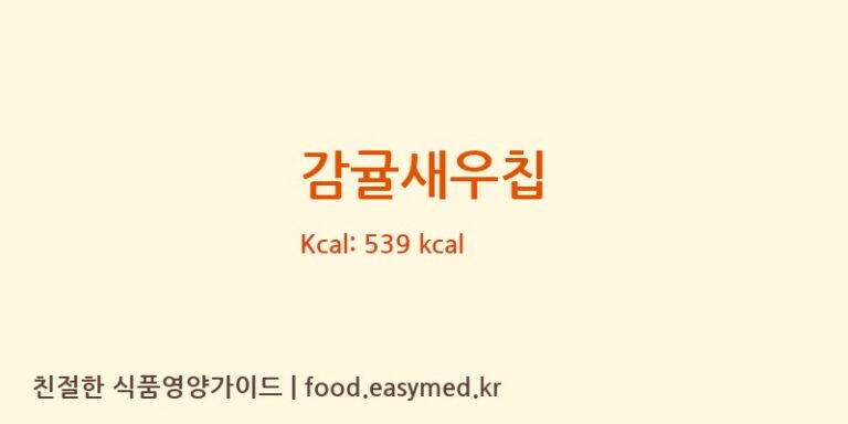 감귤새우칩 칼로리 및 주요 영양소 분석 (주식회사 윈푸드)