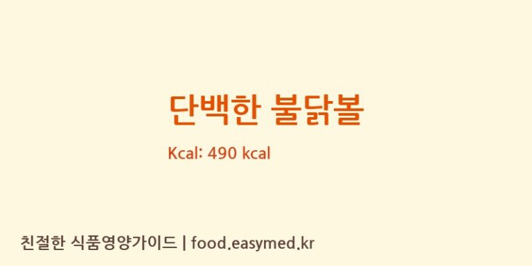 단백한 불닭볼 칼로리 및 주요 영양소 분석 ((주)개미식품)