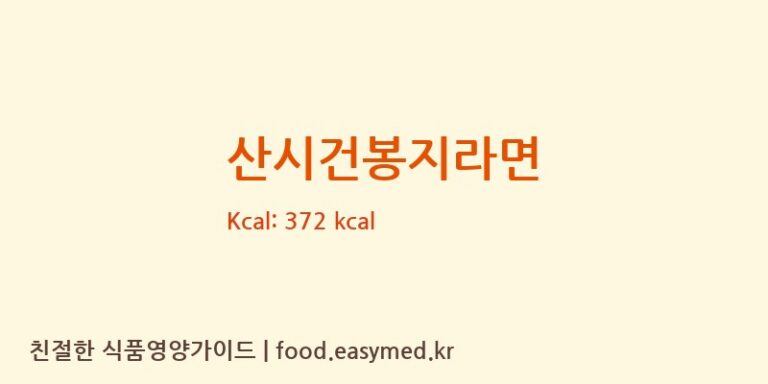 [JINMAILANGFOODCO.,LTD.] 산시건봉지라면 영양성분 (칼로리, 단백질, 나트륨)
