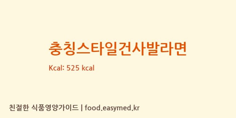 [JINMAILANGFOODCO.,LTD.] 충칭스타일건사발라면 영양성분 (칼로리, 단백질, 나트륨)