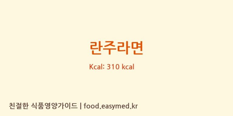 [KAIFENGLIXINGFOODCO.,LTD] 란주라면 다이어트 영양 정보 (당류, 단백질)