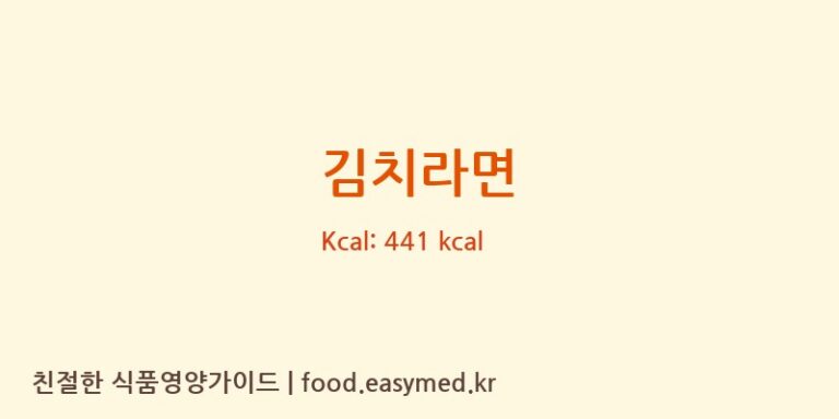 [쿱푸드시스템(주)] 김치라면 영양성분 (칼로리, 단백질, 나트륨)