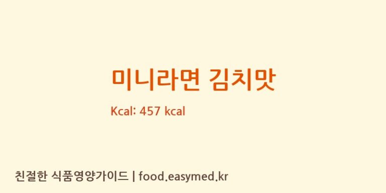 [SHINEISHOKUHINCO.,LTD] 미니라면 김치맛 다이어트 영양 정보 (당류, 단백질)